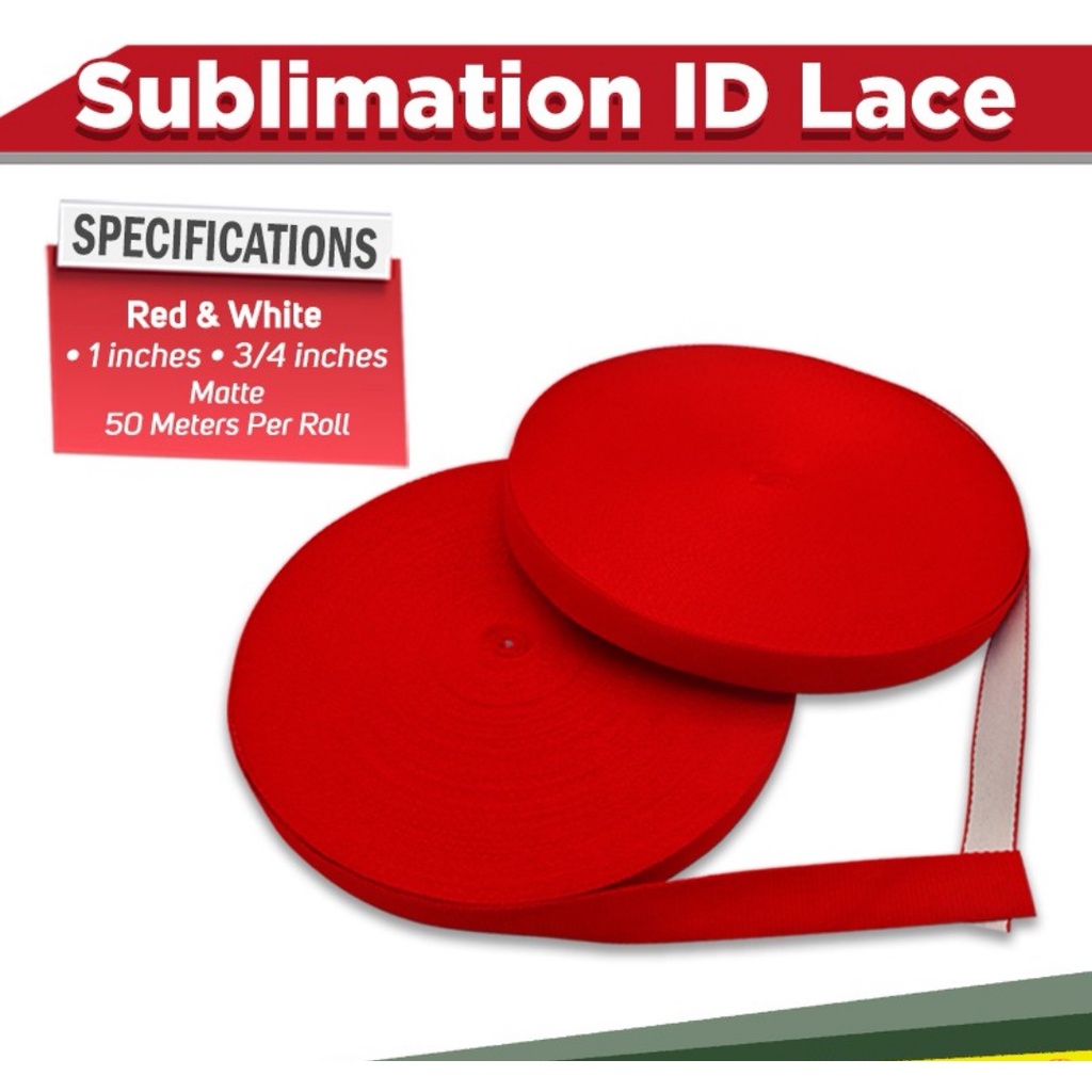 (5 ROLL)Sublimation Printable ID Lace / Lanyard Lace for ID Lace Making ...