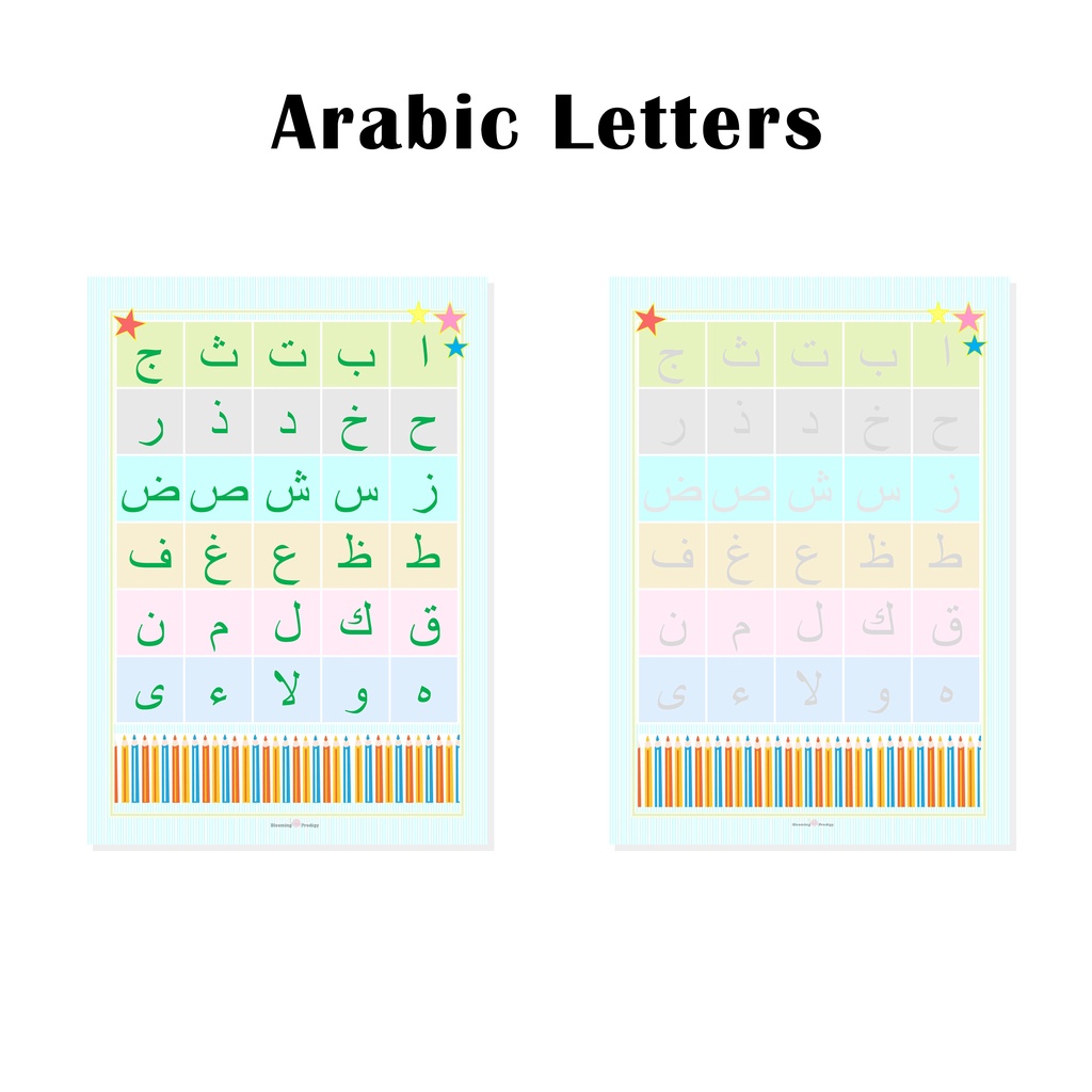 Trace-N-Learn Learning Sheets Alphabet Number Counting Arabic Jawi Pre ...