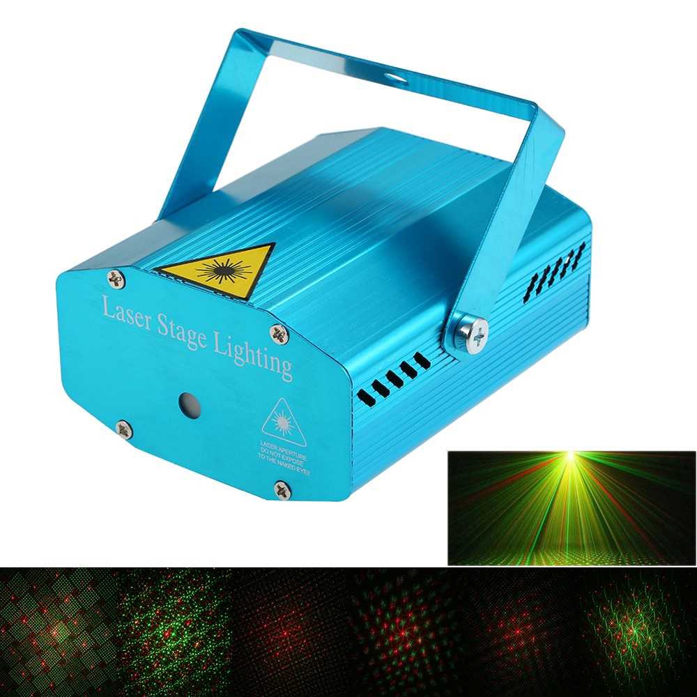 Mini LED Laser Projector Red & Green Stage Lighting Effect Patterns