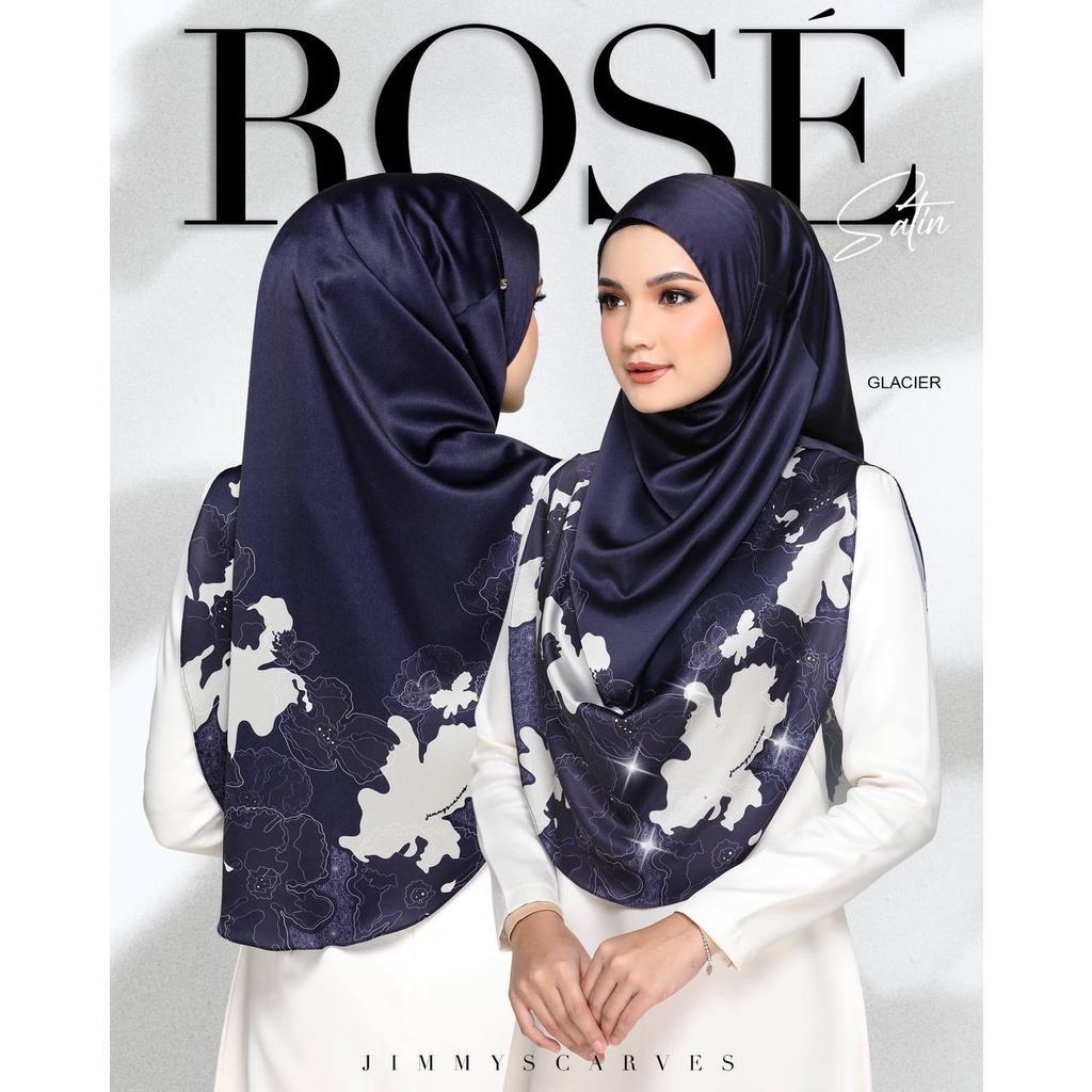 Rose Satin Instant Sarung || Tudung Sarung Printed Satin | Jimmy ...