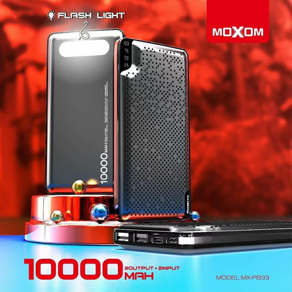 Original MOXOM MX-PB33 10,000mAh Powerbank | Shopee Malaysia
