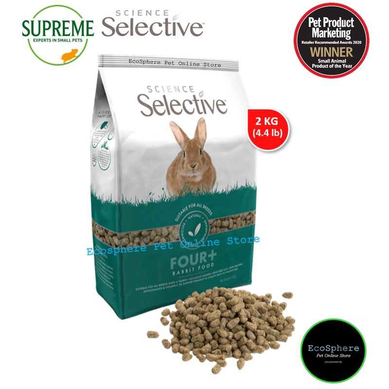 SCIENCE SELECTIVE Mature Four+ Rabbit Food 4.4lb (2kg) - For Senior ...