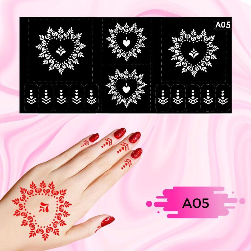 🔥HOT ITEM 🔥 STICKER HENNA VIRAL MURAH 🔥 STICKER STENCIL/ STICKER INAI ...