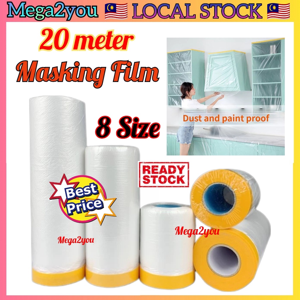 🔥20M🔥 Film Plastic Cover Furniture Sofa Bed Car Painting Wall Plastik