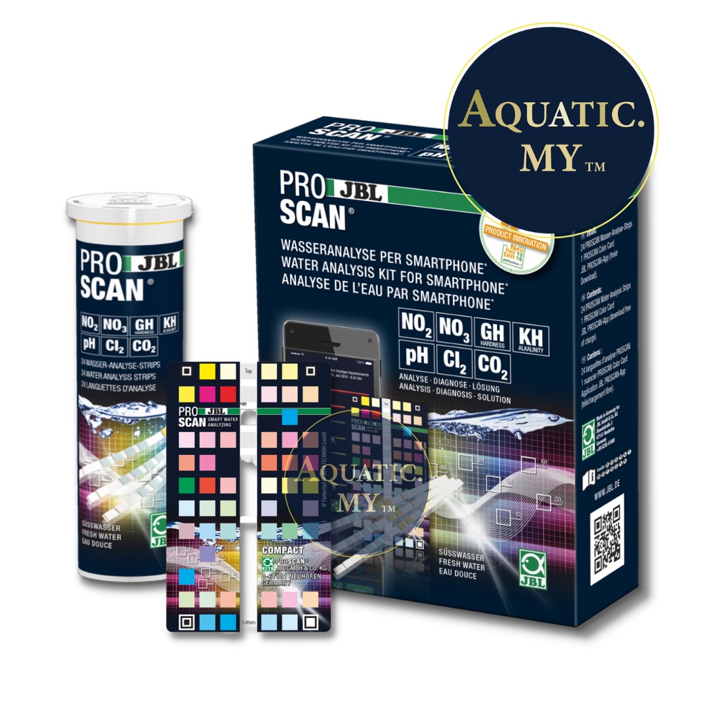 JBL Pro Scan 7 in 1 Test Kit Freshwater Aquarium Fish Tank Water Analysis by Smartphone Proscan