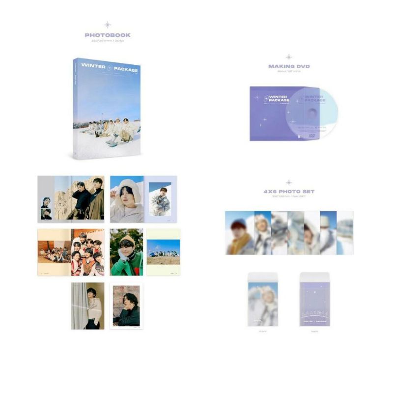 BTS WINTER PACKAGE 2021 OFFICIAL MAKING DVD AND JIN 4X6 PHOTO NEW