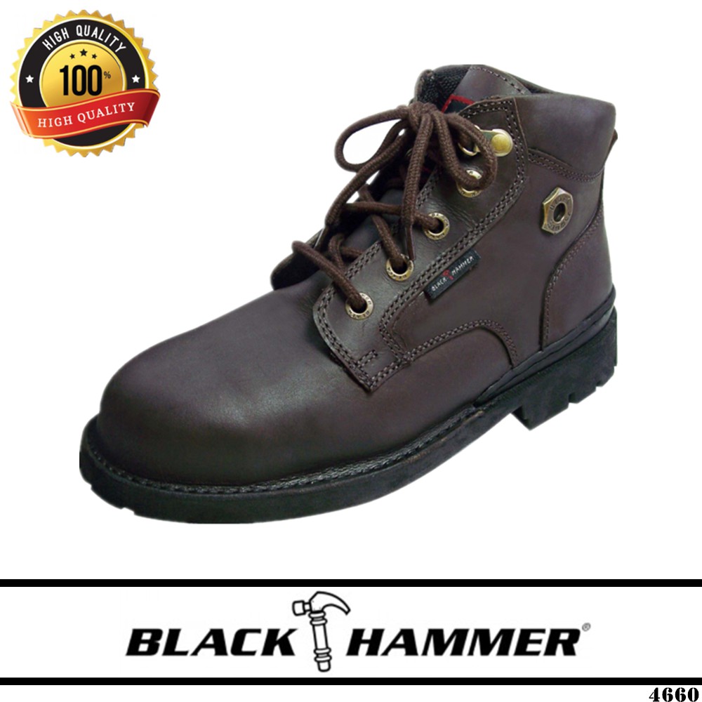 Safety Shoes Boots Steel Toe Cap Steel Mid Plate Mid Cut Lace Up High