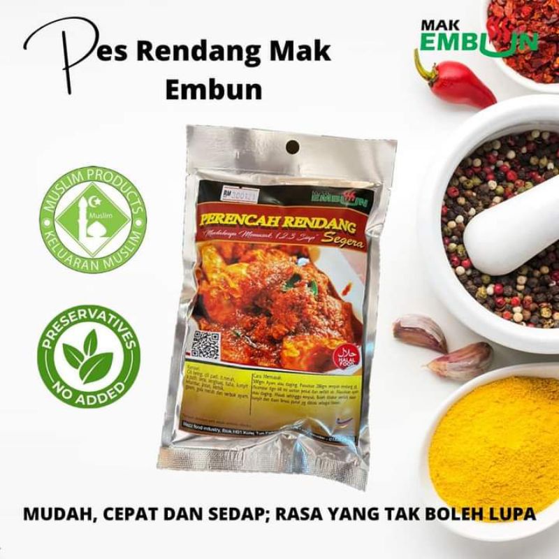 Pes Mak Embun - Pes Rendang (200g) | Shopee Malaysia