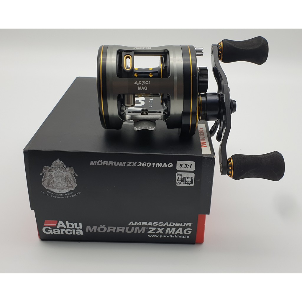 ABU GARCIA AMBASSADEUR MORRUM ZX MAG 3601 ROUND BAITCAST REEL LEFT HANDLE #  CASTING REEL # MORRUM ZX 3601 MAG