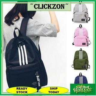 READY STOCK✨ CLICKZON STRAP Backpack Bags Bag Casual School Beg Sekolah Pack
