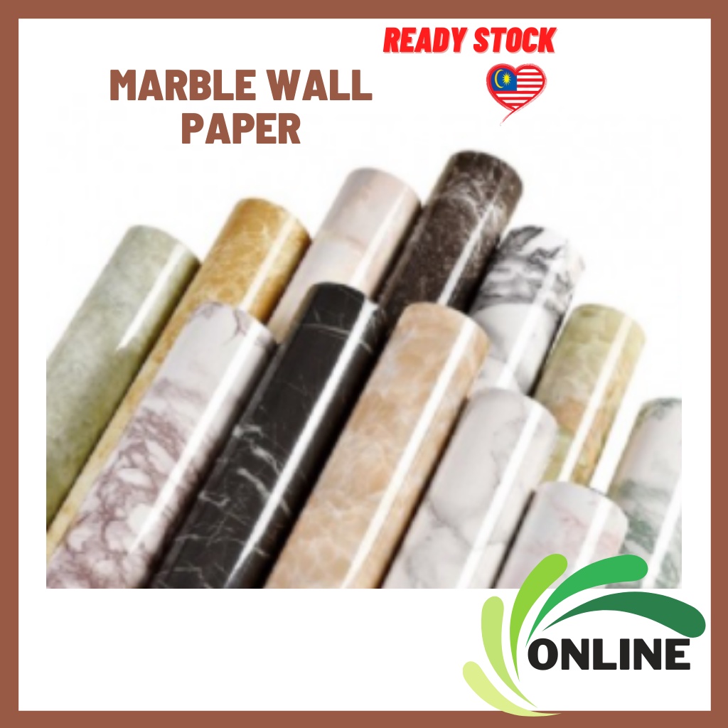 (60cm x 5 meter) DIY Marble Wallpaper Cabinet Wallpaper Furniture Film ...