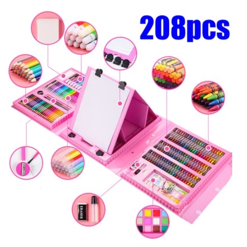 208pcs/150PCS/86Pcs Kids Painting Board Pen Colour Crayon Marker Pencil