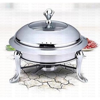 TKTT Stainless Steel Crown Buffet Set Round Chafing Dish Chafer Serving ...