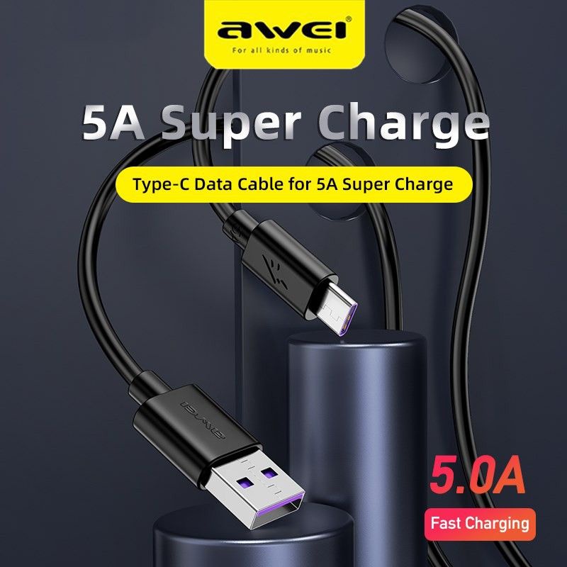 💝 CL113T AWEI 5A SHORT CABLE TYPEC SUPER FAST CHARGING CABLE FOR