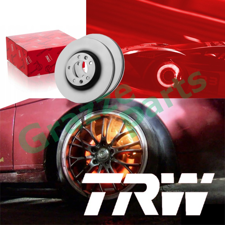 2pc) TRW Disc Brake Rotor Front for DF4022 Proton Wira 1.5 (236mm