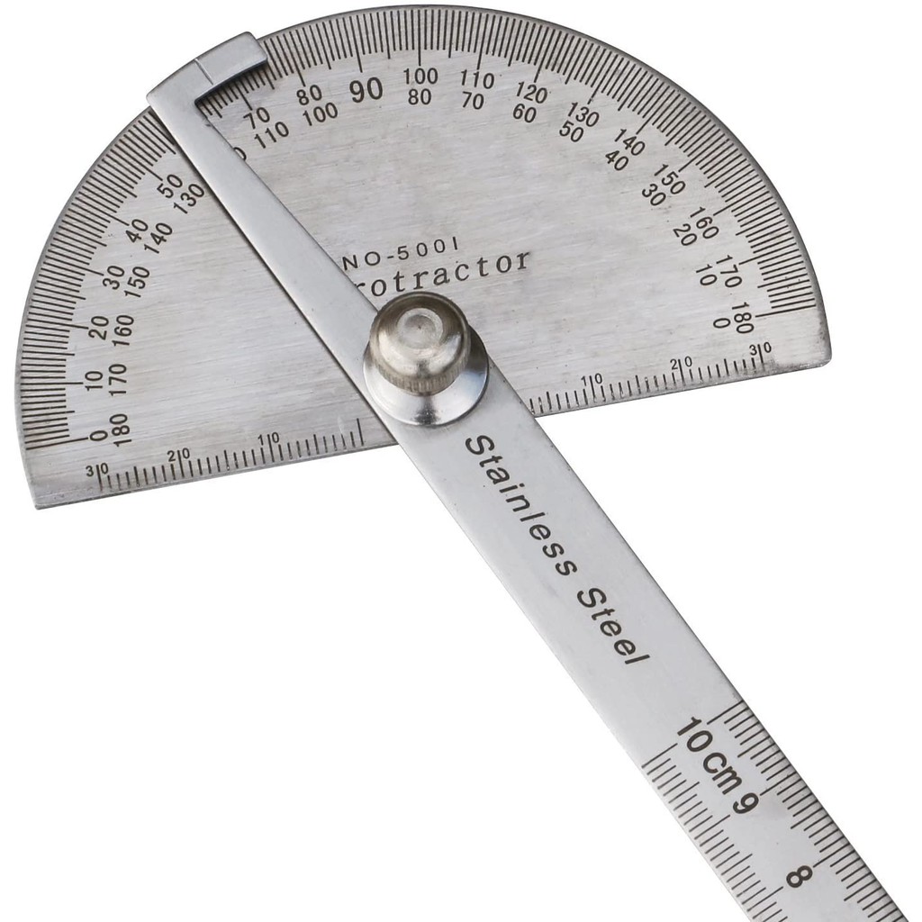 Pembaris Besi Sudut 180 Degree Protractor 10cm Angle Measurement ...