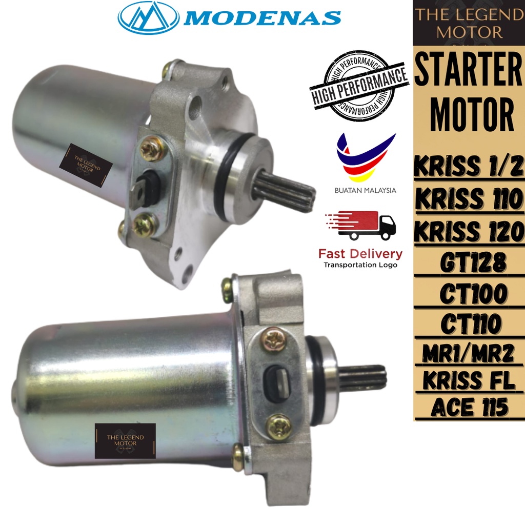 GT128 MR1 MR2 MR3 ACE115 ACE GT128 CT100 CT110 KRISS STARTER MOTOR ASSY ...