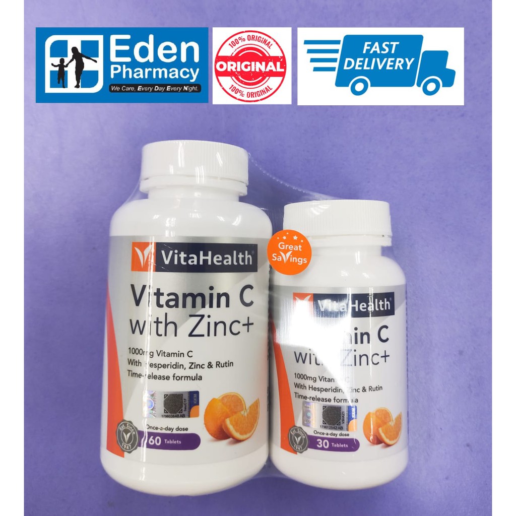 Vitahealth Vitamin C with Zinc time release ( 60's + 30's ) Shopee Malaysia