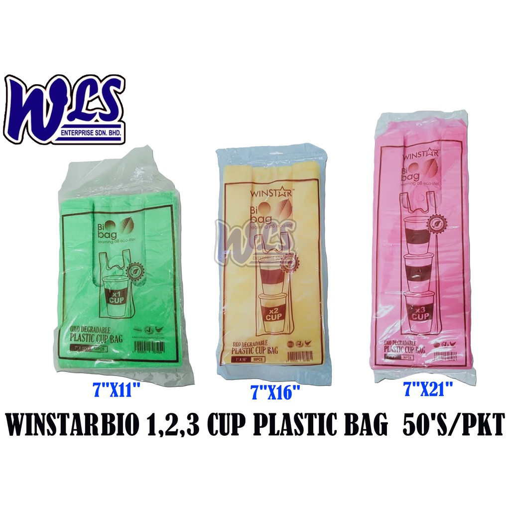 WINSTAR BIO 1,2,3 CUP PLASTIC BAG 50'S/PKT | Shopee Malaysia