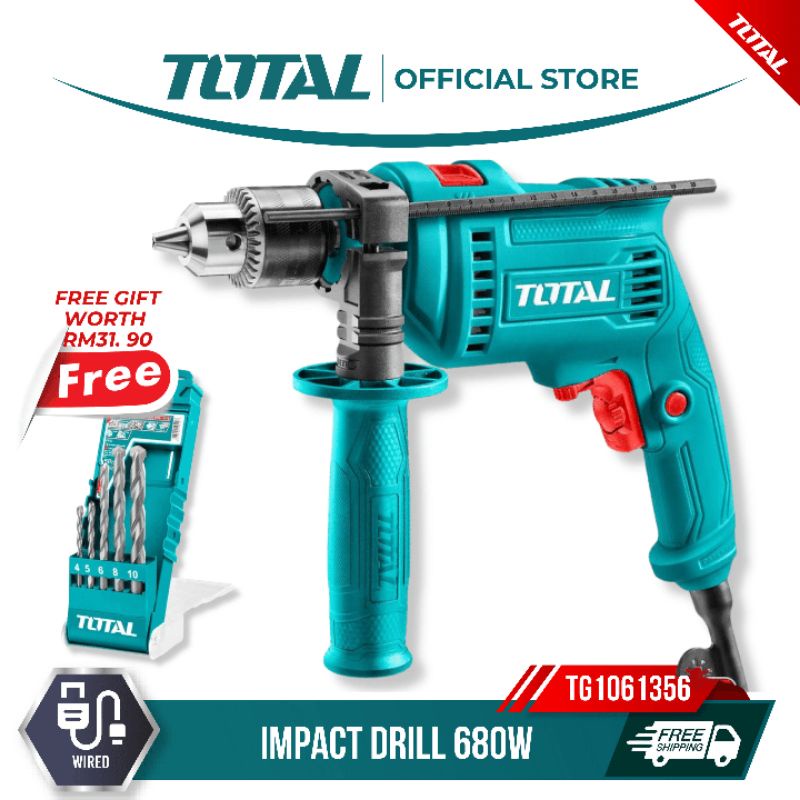 Total Impact Drill (680W) TG1061356 Shopee Malaysia