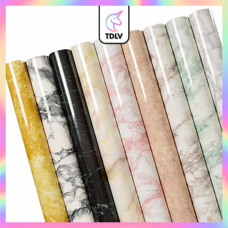 TDLV (60cm x 5 meter) DIY Marble Wallpaper Cabinet Wallpaper Furniture ...