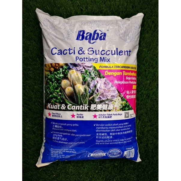 BABA CACTUS & SUCCULENT POTTING MIX SOIL 7 LITERS For GARDENING (TANAH BAJA POKOK KAKTUS BUNGA