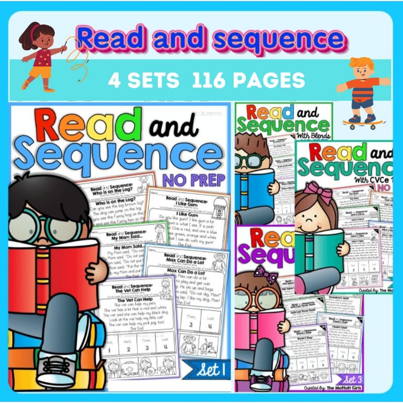 E40 Read and Sequence Comprehension printable (PDF) Kindergarten ...