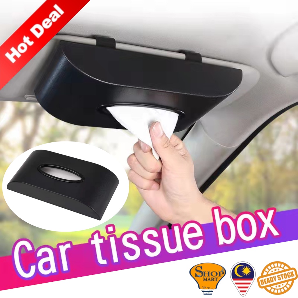 Car Tissue Box Tissue Holder Comfortable Smooth To Draw Sun Visor Clip