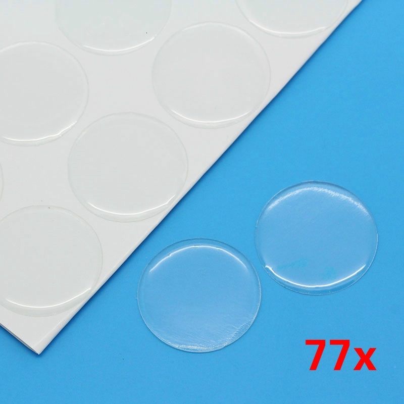💖77PCs 20mm Cabochons Clear Epoxy Domes Resin Stickers Cabochon For