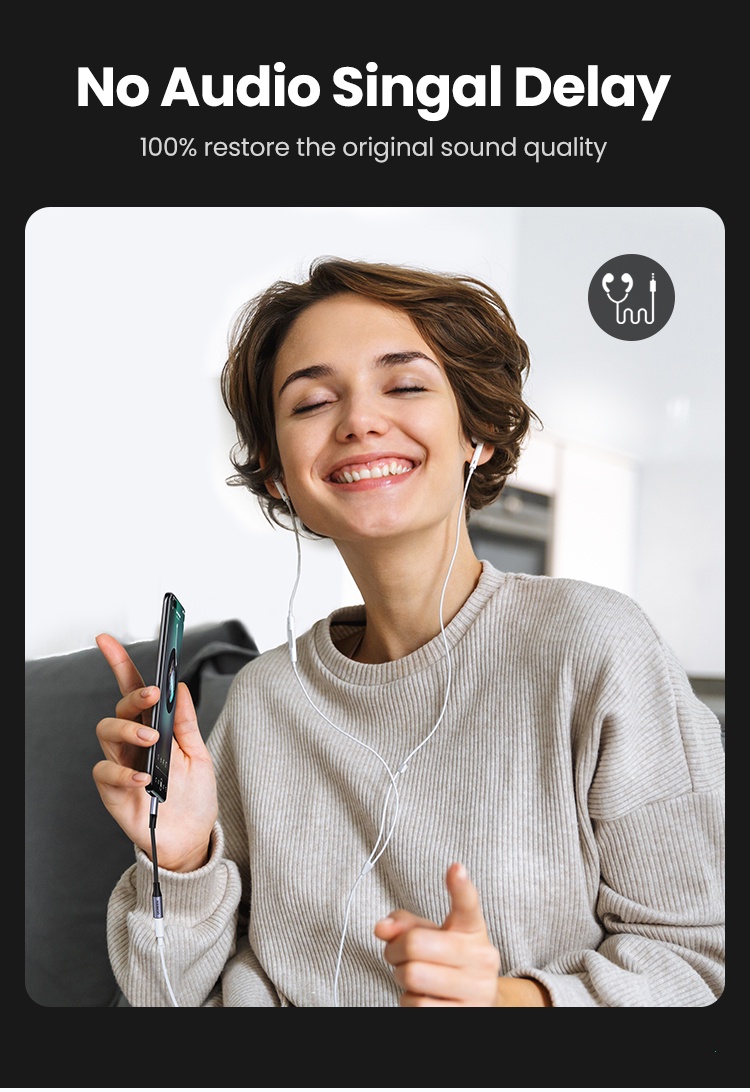 [DAC CHIP] UGREEN Original USB C to 3.5mm Audio Adapter compatible for