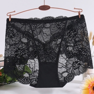 Lollipop]Local Seller Plus Size Women LACE soft Cotton Stretchable HIGH  waist Plus Size Female Panties (L.XL,XXL size)