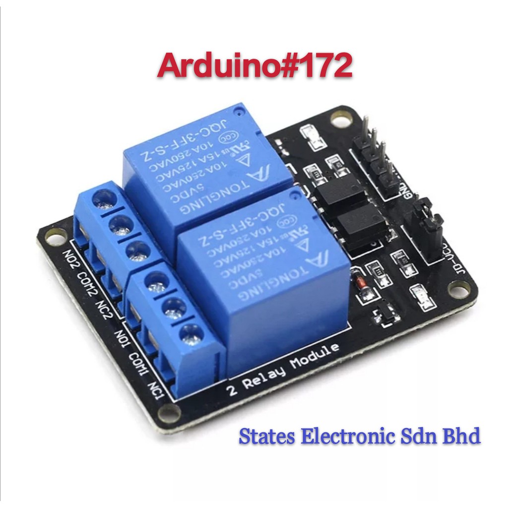 Arduino#172 5VRM-2C 2-Channel 5V Relay Module with Optocoupler ...