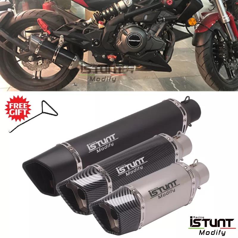 ISTUNT 36-51MM Universal Motorcycle Exhaust Pipe Muffler For Nmax FZ1 ...