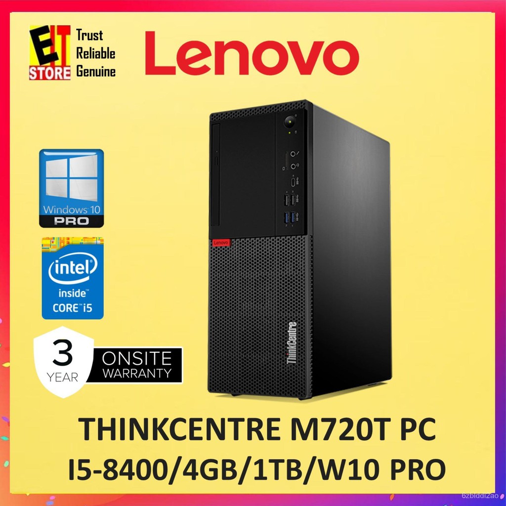 61e4 LENOVO THINKCENTRE M720T TOWER PC 10SQS02T00 (I5-8500/4GB/1TB ...