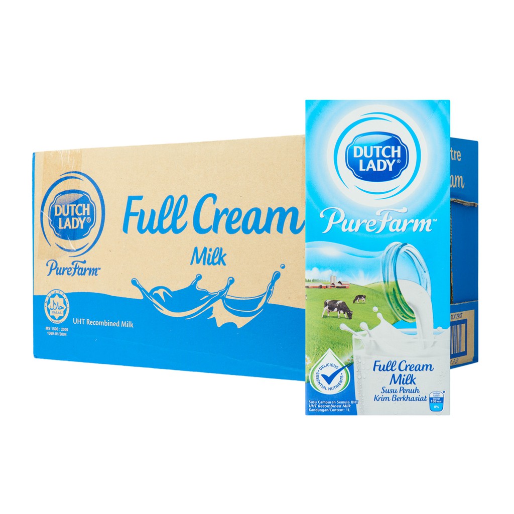 Dutch Lady Full Cream UHT Milk 12 x 1 Liter (1Crtn) Shopee Malaysia