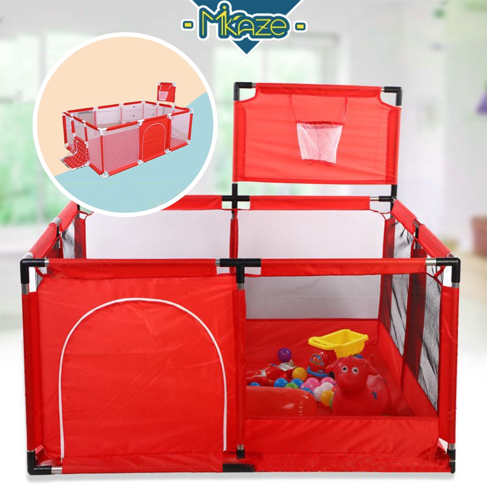 MIKAZE VISION Baby Kids Safety Playpen Play fence Red & Blue