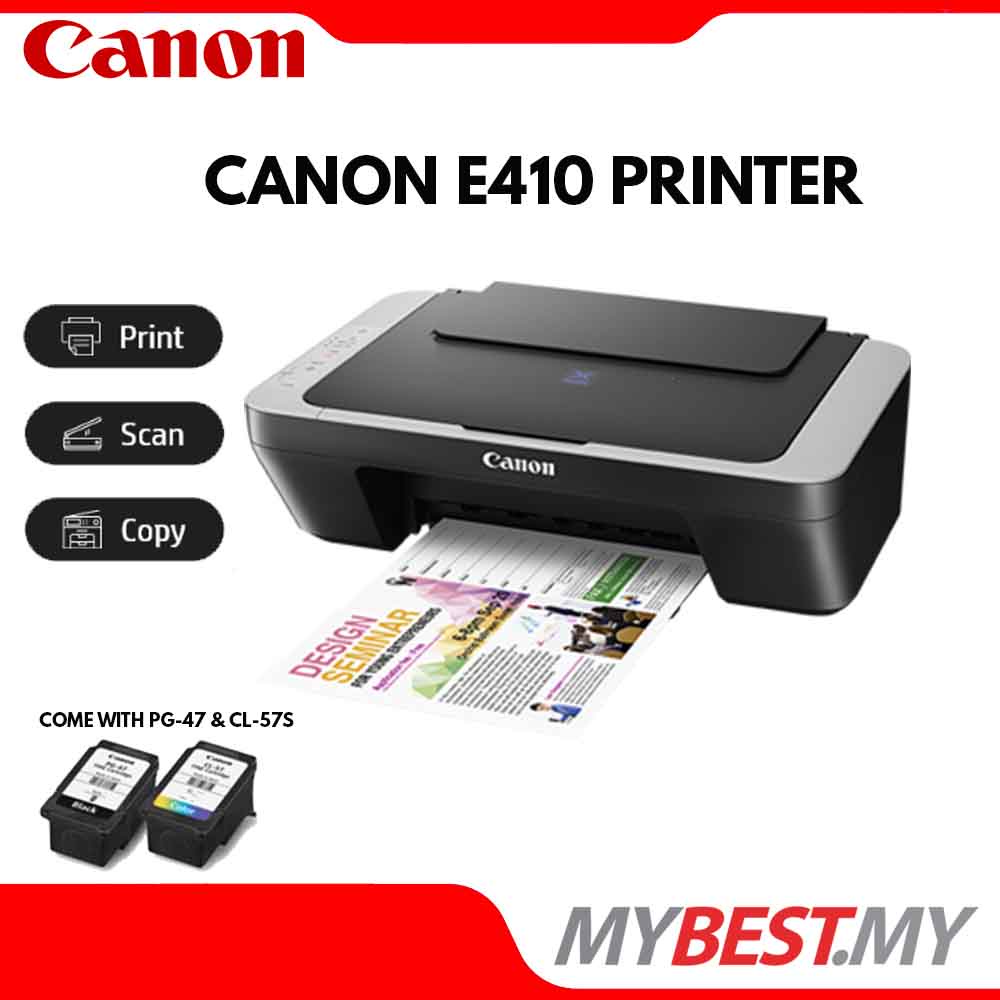 Canon Pixma E410 Printer Color Inkjet (Print / Copy / scan) / E470