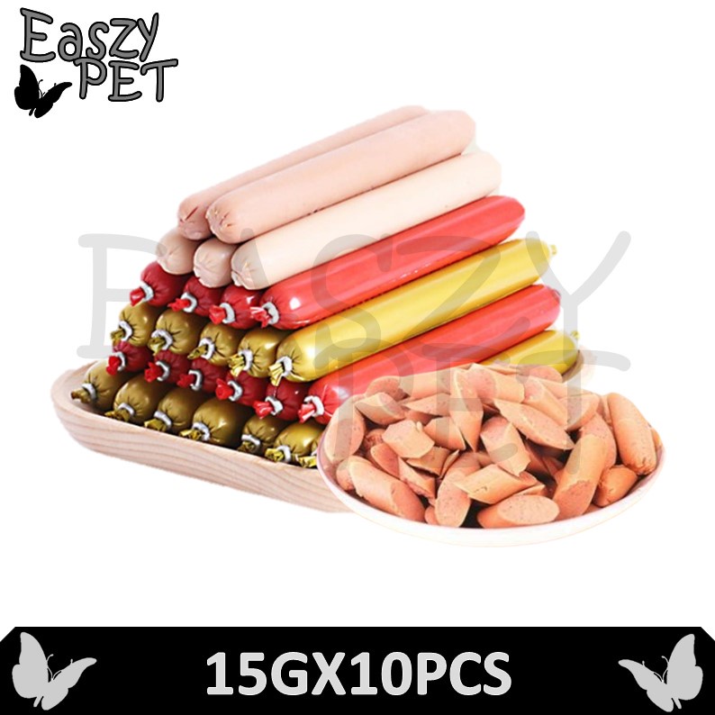 Dog & Puppies Snack SauSages 10PCS SAUSAGE 15g Per Stick ( Pet