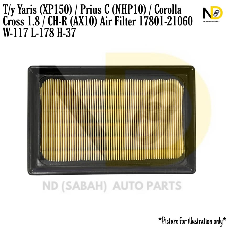TOYOTA PRIUS C (NHP10) COROLLA CROSS 1.8 / CH-R(AX10) ENGINE AIR FILTER ...