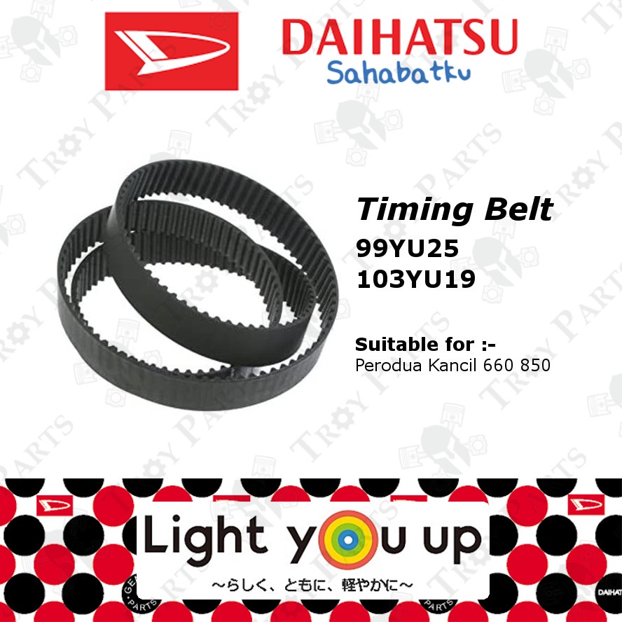 (1pc) Original Daihatsu Timing Belt for Perodua Kancil 660 850 ( 99YU25