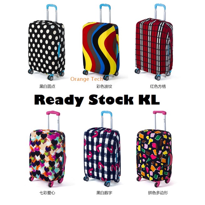 Local Stock KL Colourful Fashion Luggage Protector Suitcase Luggage
