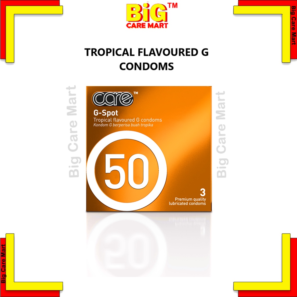 CARE Condom 50 GSPOT Tropical Flavored Condoms 3s Shopee Malaysia