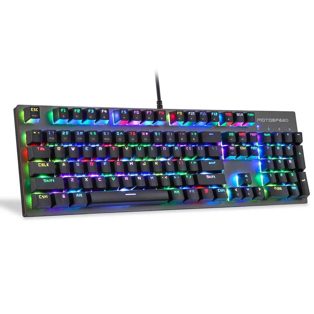 Professional USB Wired RGB Backlight Gaming Mechanical Keyboard PC ...