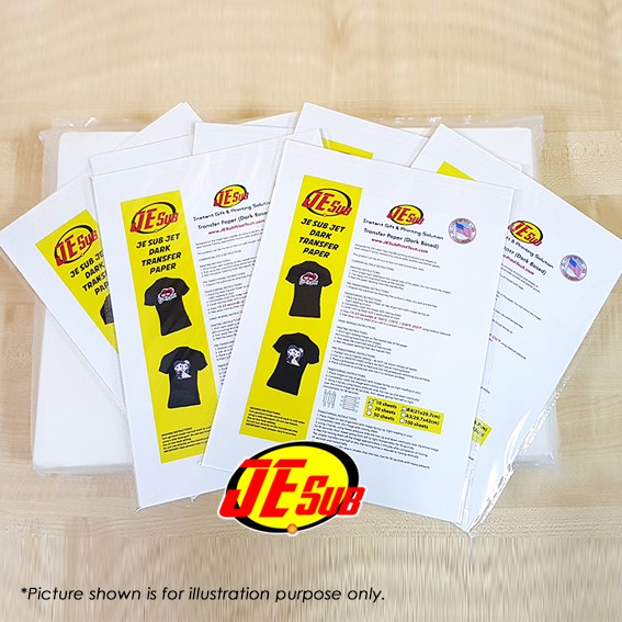 Heat Transfer Paper Dark Paper JE SUB Jet Dark Transfer Paper A4