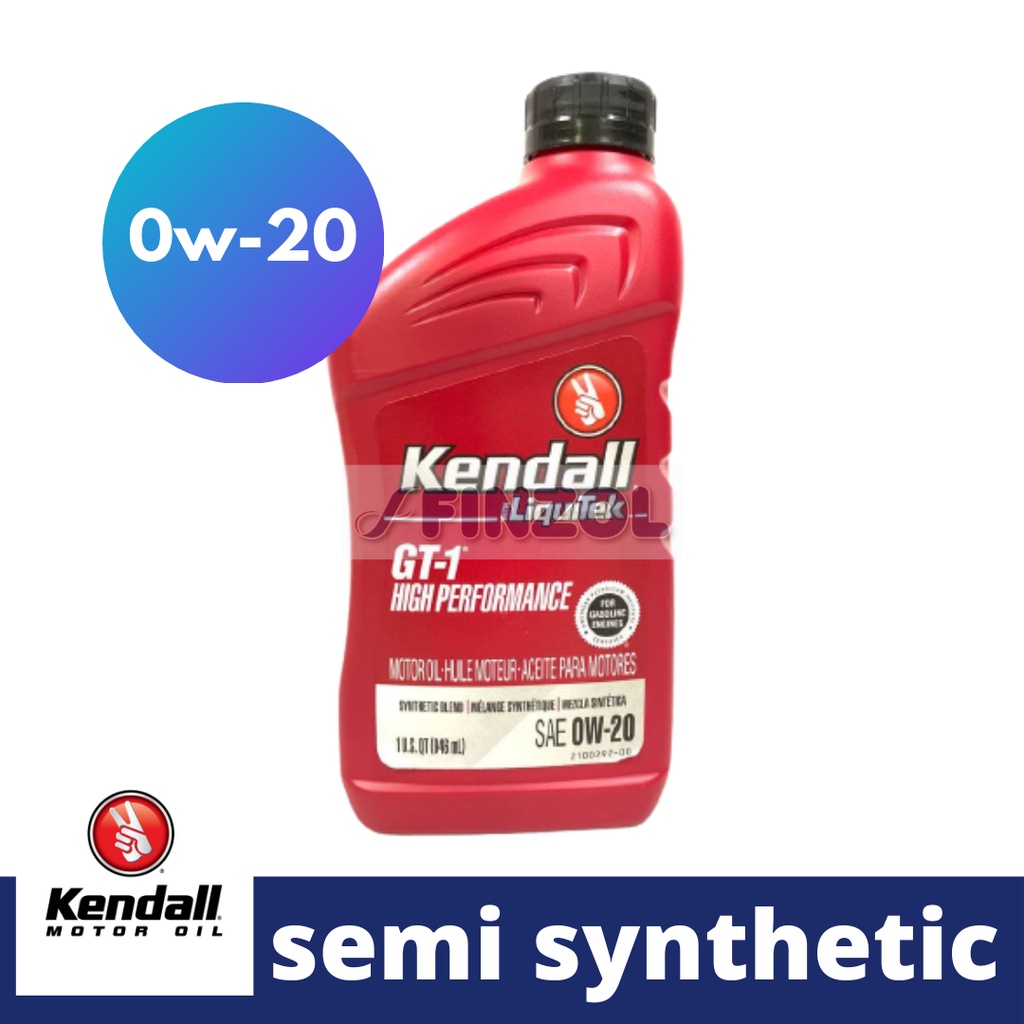 Kendall GT-1® HIGH PERFORMANCE MOTOR OIL WITH LIQUITEK® Semi Synthetic ...