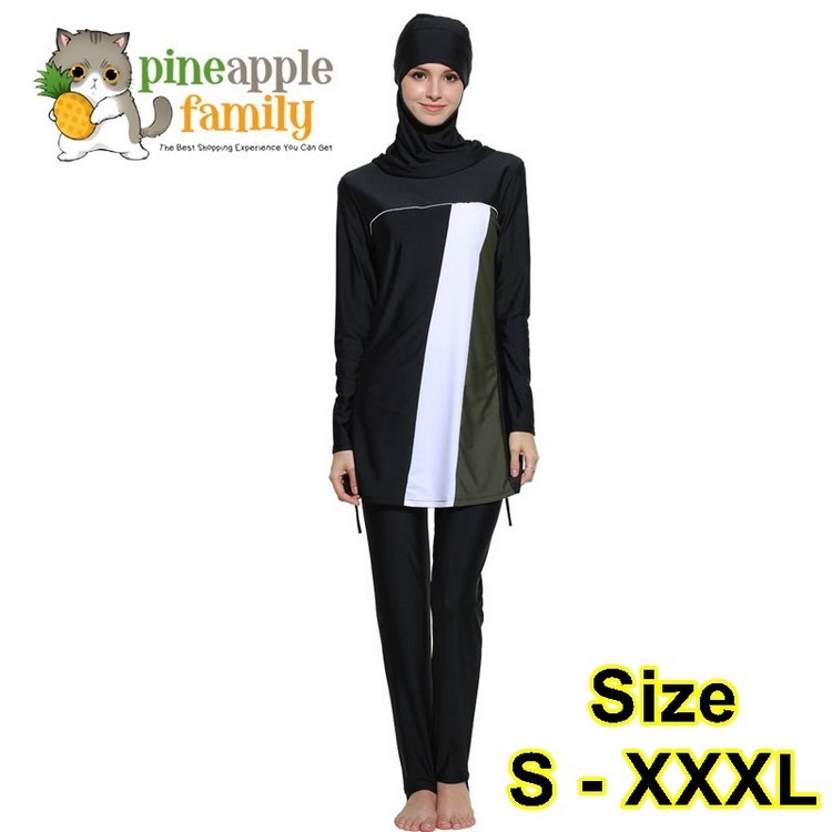 online Women Plus Size Muslim Swimwear Beach Bathing Suit Muslimah