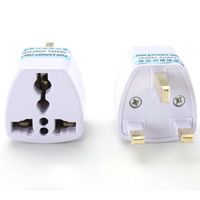 3 Pin Plug Adaptor UK Universal 2 & 3 Pin Multi Plug International ...