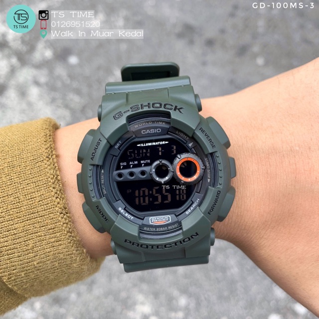 G shock best sale gd 100 ms