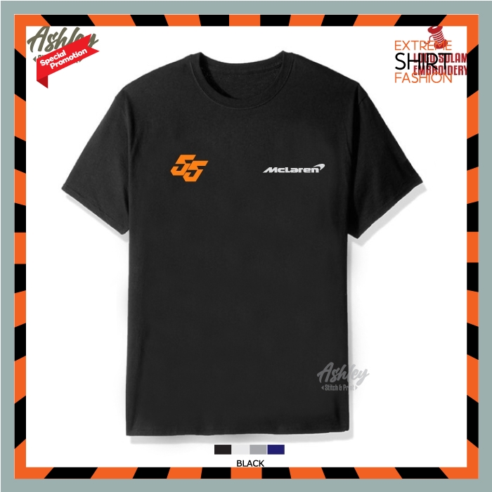 T Shirt Sulam McLaren 55 F1 Team RedBull Racing Grand Prix Race Baju ...