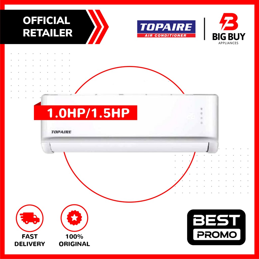 TOPAIRE 1HP2HP R32 TWM10AG3 / TAS10AG3 WALL MOUNTED AIRCONDITIONER IONIZER (GAS R32